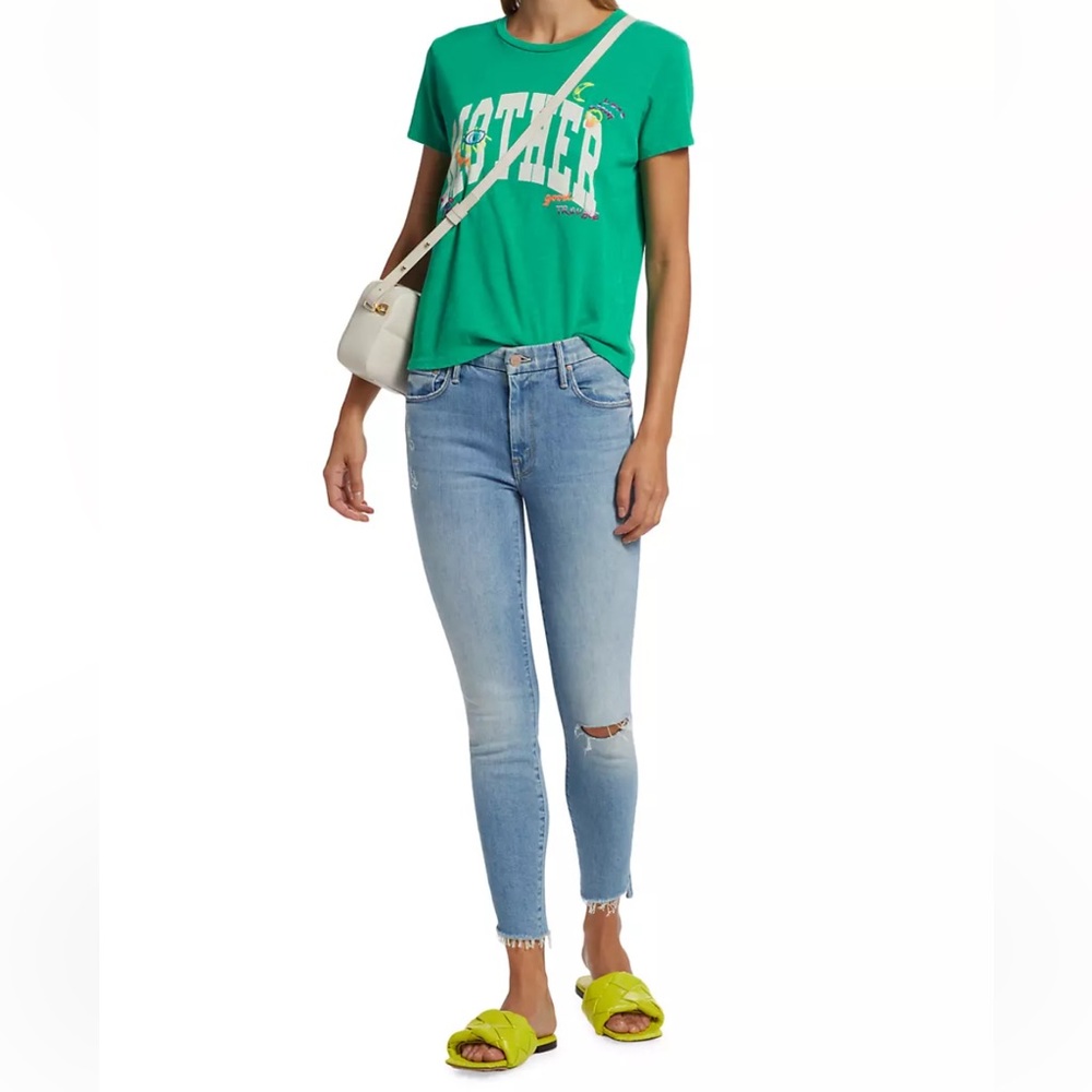 Mother denim jeans ankle step fray 29